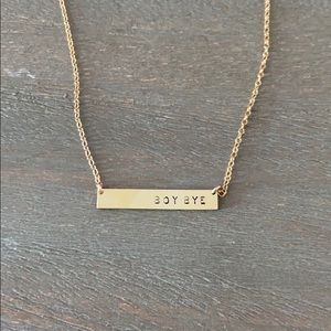 Boy Bye Beyonce Bar Necklace